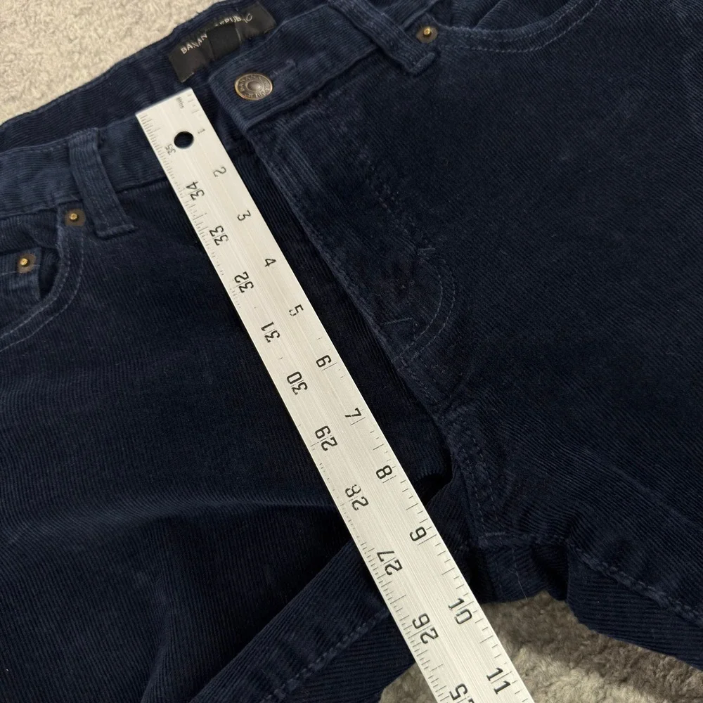 Banana Republic Mens Slim‎ Fit Travel Jean Corduroy Pants Navy Blue 32x30 750853